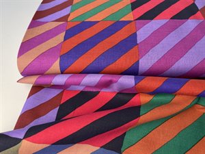 Patchwork stof - Kaffe fassett regimental ties, grafisk i varme toner